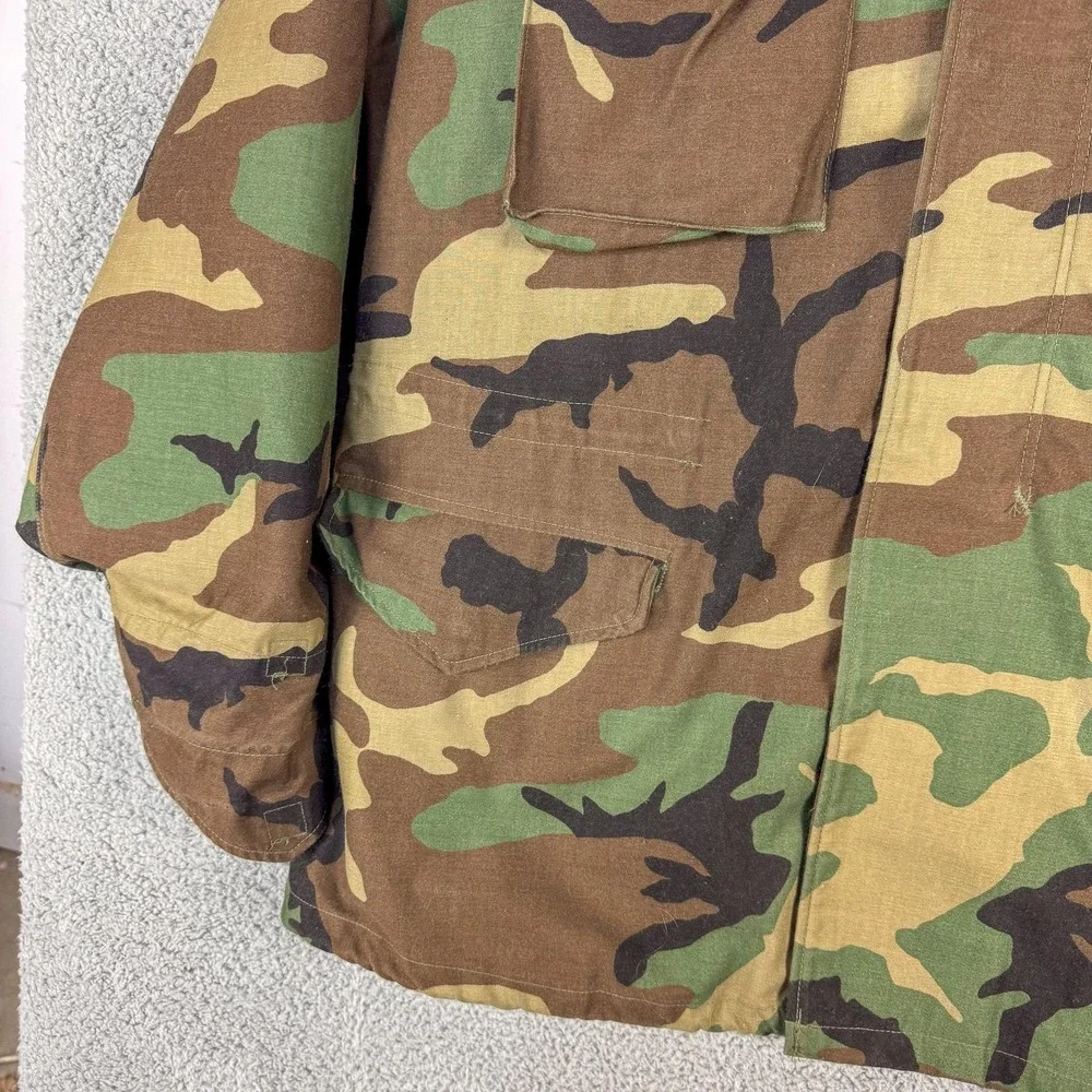 Vintage Cold Weather Coat‎ Mens XLT Woodland Camo With Cold Weather Coat Liner